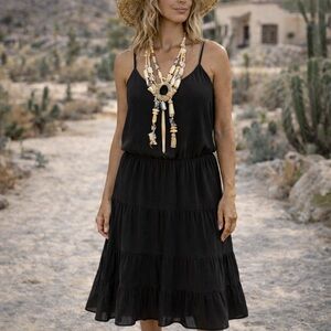 BOHO Bone & Abalone Shell Statement Necklace Handmade Tribal 21”